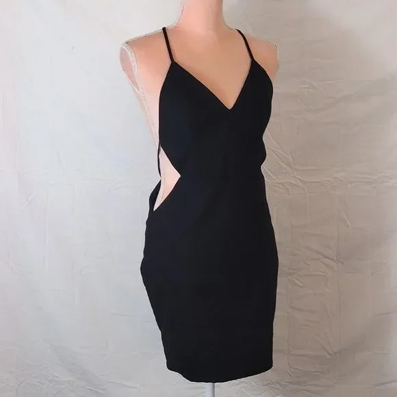 Tobi Black Side & Back Cutout Halter Bodycon Mini Dress - Picture 5 of 16